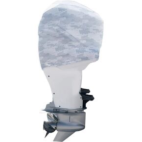Outer Envy Grey Digital Camo Outboard Motor Cover (Grey Digital Camo, Mercury Verado 225-400 HP 6 cyl)