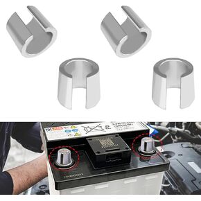 2 PCS Battery Post Shims, Battery Terminal Adapter, Pure Lead Anode Cathode Sleeves, Car Negative Battery Terminal Positive Post Shim Lead, Universal Car Accessories for Most Cars,RV