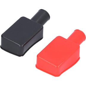 Battery Terminal Protector, 2PCS Battery Terminal Cover, Universal Rubber Battery Terminal Covers, Positive Negative Battery Post Cover Cap for Car Motorcycle Truck Boat