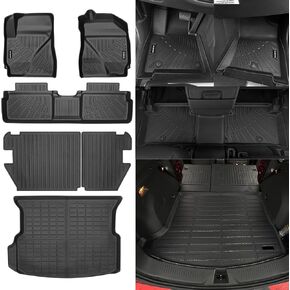 Naibeve Floor Mats for 2008-2012 Ford Escape, for 2009-2011 Mazda Tribute/Mercury Mariner-All Weather for Ford Escape Floor Mats & Cargo Mats & Backrest Mat Waterproof Interior Accessories