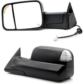 BOOLEE Mirror Glass Replacement fit for Chevy|Camaro Corvette El Camino Monte Carlo Pontiac|Fiero Firebird Driver Left Side LH With Adhesives