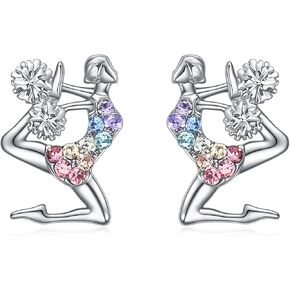 Cheerleader Earrings Stud Gifts,Heart Sport Cheerleader Jewelry Cheer Accessories Birthday Gifts for Cheerleading Lovers