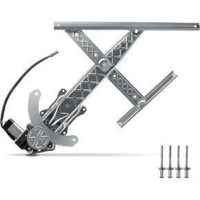 YHTAUTO Front Driver Side Power Window Regulator with 2-Pin Motor Assembly for Ford F-150 1999-2003, F-150 Heritage 2004, F-250 1999, Standard/Extended Cab Pickup