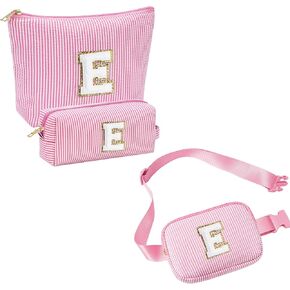YOOLIFE Makeup Bag & Initial Crossbody Bag Belt Bag