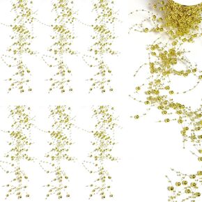 4m Pearl String, Artificial Floating Beads for Centerpieces Vases, Crafts Faux Pearls Roll Strand for Candle Centerpieces, Vase Filler, Garland, Wedding, Party, Christmas Tree Decoration