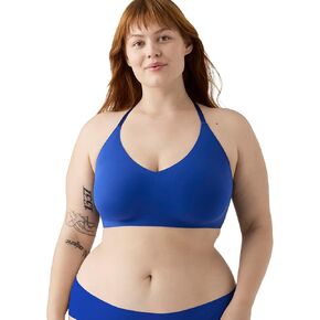 True & Co Women's True Body Triangle Lace Racerback Bra, Mazarine, Large