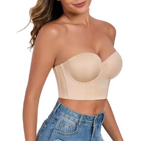 Lemorosy Women's Longline Longline Bra Bra Coverage Full Bustier anti slip underwire Full Figure بالإضافة إلى أعلى حجم مشد in Kuwait