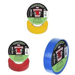 NSI WW-716-YL WarriorWrap General 7 mil Vinyl Electrical Tape, 3/4" Width, 60' Length, Yellow