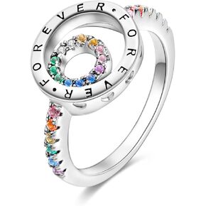 Hapour 925 Sterling Silver Ring for Women,Personalized Gorgeous rings Stackable Vintage Rings for Women as Gifts Ring Size 6-9