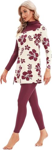 Burkini Swimsuits النساء المتواضعات المسلمة للسباحة الإسلامية طويلة الأكمام الطويلة الغلاف الكامل حجاب حجاب الاستحمام in Kuwait