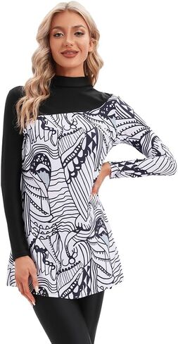 Burkini Swimsuits النساء المتواضعات المسلمة للسباحة الإسلامية طويلة الأكمام الطويلة الغلاف الكامل حجاب حجاب الاستحمام in Kuwait