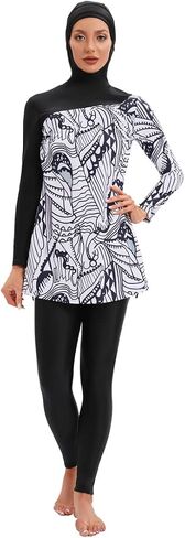 Burkini Swimsuits النساء المتواضعات المسلمة للسباحة الإسلامية طويلة الأكمام الطويلة الغلاف الكامل حجاب حجاب الاستحمام in Kuwait