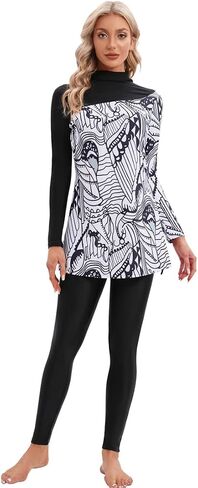 Burkini Swimsuits النساء المتواضعات المسلمة للسباحة الإسلامية طويلة الأكمام الطويلة الغلاف الكامل حجاب حجاب الاستحمام in Kuwait