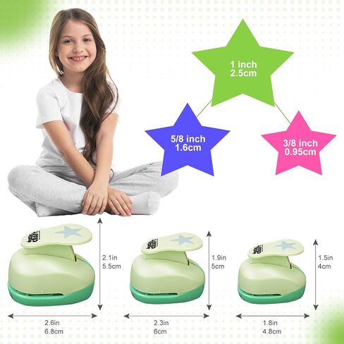 UCEC Circle Punch، 2+1.5+1 بوصة، خرامة ورق دائرية، 3 قطع من خرامة الورق للصياغة، ثقب دائري، قاطع دائري لسجل القصاصات، والبطاقات، وصور ألبومات DIY in Saudi Arabia