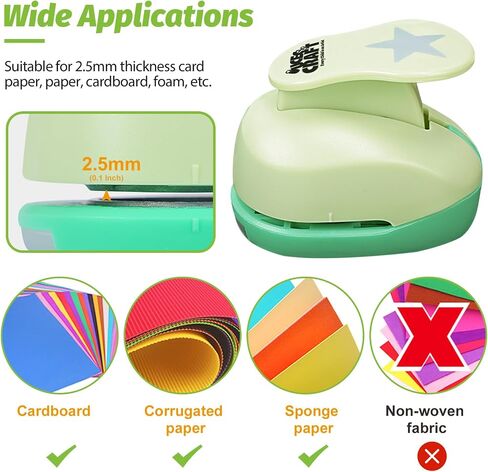 UCEC Circle Punch، 2+1.5+1 بوصة، خرامة ورق دائرية، 3 قطع من خرامة الورق للصياغة، ثقب دائري، قاطع دائري لسجل القصاصات، والبطاقات، وصور ألبومات DIY in Saudi Arabia