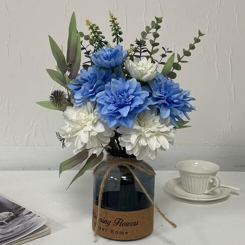 Leftover Fake Flowers in Vase,Artificial Flowers in Vase,Table Centerpieces for Dining Room,Flower Centerpieces for Tables,Faux Flowers in Vase,Kitchen Table Decor,Coffee Table Decor… in Saudi Arabia