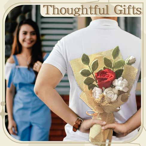 هدايا التخرج باقة زهور عباد الشمس الكروشيه مع بطاقات المعايدة مصنوعة يدويًا الزهور الاصطناعية ديكور المنزل in Kuwait