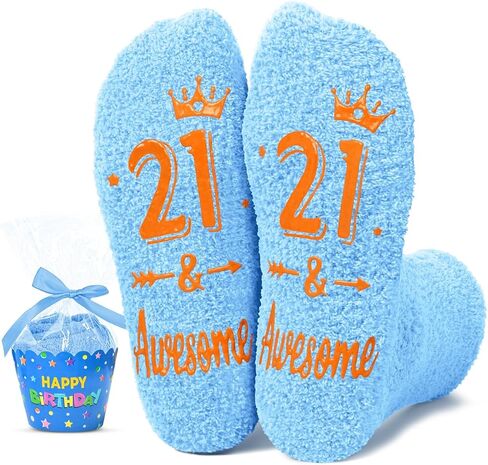 HAPPYPOP 21st Year Old Birthday Gifts for Women - Socks for 21 Year Olds, Best Gifts for 21 Year Old Woman in Saudi Arabia