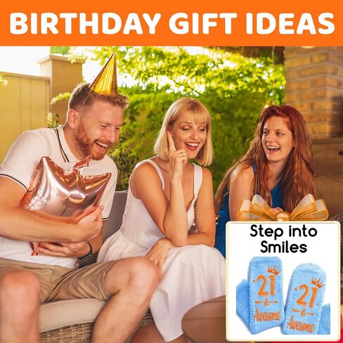 HAPPYPOP 21st Year Old Birthday Gifts for Women - Socks for 21 Year Olds, Best Gifts for 21 Year Old Woman in Saudi Arabia