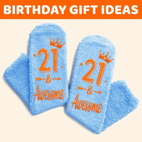 HAPPYPOP 21st Year Old Birthday Gifts for Women - Socks for 21 Year Olds, Best Gifts for 21 Year Old Woman in Saudi Arabia