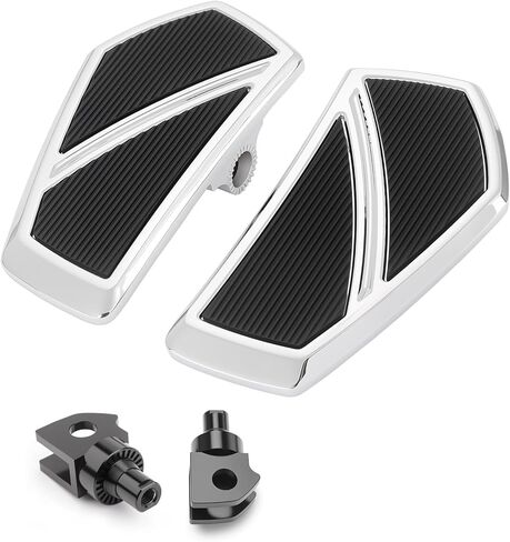 ألواح الأرضيات الأمامية المتسابقات المتوافقة مع إكسسوارات Kawasaki Vulcan S 650 2015-2025 الأوتاد السريعة للدراجة النارية المضادة للانزلاق (Chrome) in Kuwait