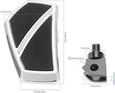 ألواح الأرضيات الأمامية المتسابقات المتوافقة مع إكسسوارات Kawasaki Vulcan S 650 2015-2025 الأوتاد السريعة للدراجة النارية المضادة للانزلاق (Chrome) in Kuwait