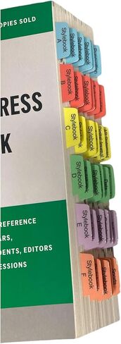 Book Tabs for The Chicago Manual of Style 2024 17th Edition. Laminated, Color-Coded, and Removable Tabs (Book not Included) in Saudi Arabia