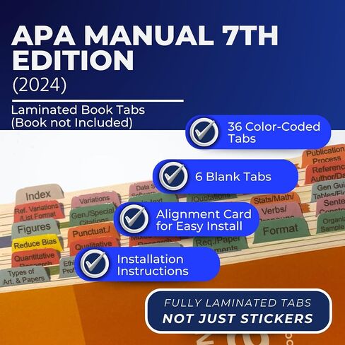 Book Tabs for The Chicago Manual of Style 2024 17th Edition. Laminated, Color-Coded, and Removable Tabs (Book not Included) in Saudi Arabia