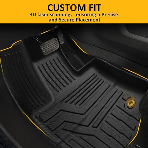 Falafa Floor Mats for Toyo-ta RAV4 2019-2024 2025(Include Hybrid), TPE All Weather Floor Liner for RAV4 1st and 2nd Row Car Mats Cargo Liners Accessories, Black in Saudi Arabia