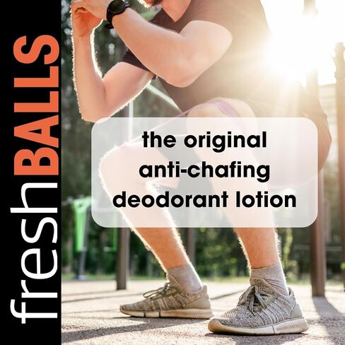 Fresh BALLS Lotion (4 Pack) | Anti-Chafing Men's Soothing Cream to Powder Balls Deodorant and Hygiene for Groin Area, 3.4 fl oz in Saudi Arabia