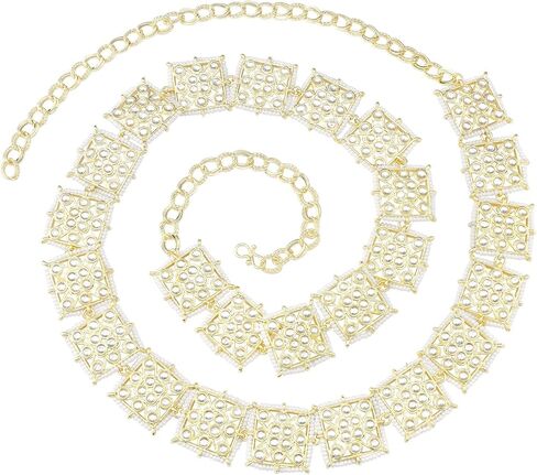 I Jewels Gold Plated Indian Indian Wedding Bollywood Kundan kamarband/Belly Chain for Women (B040-43) in Saudi Arabia