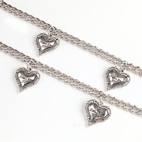 2 Pcs Trouser Pants Chains Jeans Chains Wallet Chain Pocket Chain Punk Hip-hop Goth Rock Accessories for Women and Men in Saudi Arabia