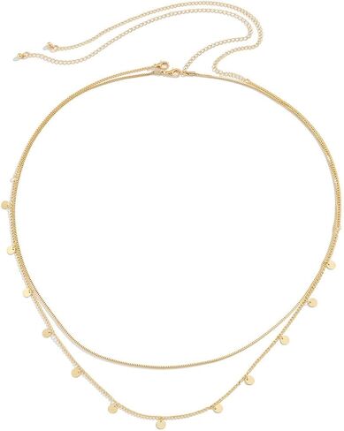 Dainty Multilayered Body Chains Gold Silver Boho Layered Beach Waist Chain CZ Adjustable Bikini Belly Chain Jewelry Accessories for Women Sexy Summer Birthday Gift Friendship in Kuwait