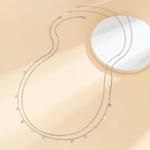 Dainty Multilayered Body Chains Gold Silver Boho Layered Beach Waist Chain CZ Adjustable Bikini Belly Chain Jewelry Accessories for Women Sexy Summer Birthday Gift Friendship in Kuwait