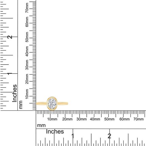 SAVEARTH DIAMONDS Multi Shape Lab Created Moissanite Diamond Bezel Set Solitaire Engagement Ring In 14K Gold Over 925 Sterling Silver Jewelry (VVS1 Clarity) in Saudi Arabia