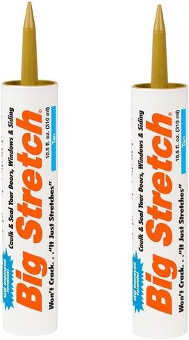 Sashco Big Stretch Acrylic Latex High Performance Caulking Sealant, 10.5 oz Cartridge, Tan - 10014 in Saudi Arabia