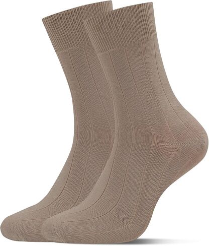 Men's Dress Socks Solid Colors Comfy Crew Cotton Dress Socks for Men Thin Lightweight Anti Odor Size 10-13 in Kuwait