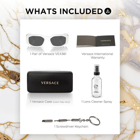 Versace VE4361 Oval Heart Sunglases للرجال - إطار مع المعابد ، و eshades heyewear مجموعة in Saudi Arabia