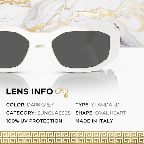 Versace VE4361 Oval Heart Sunglases للرجال - إطار مع المعابد ، و eshades heyewear مجموعة in Saudi Arabia