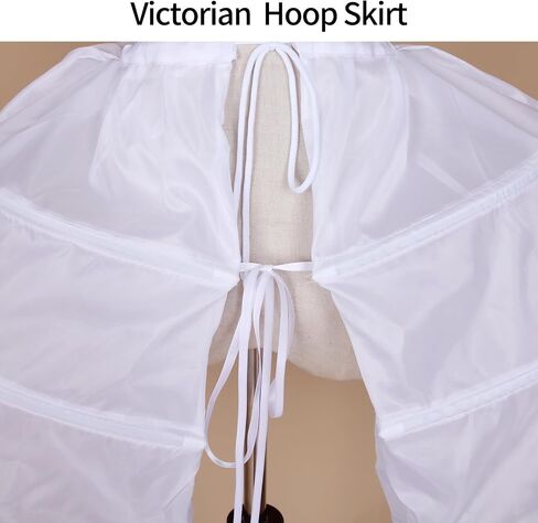 Victorian Double Pannier Hoop Skirt -Marie Antoinetteite Costume Cage Pannier-Petticoat Skirt Crinoline in Saudi Arabia