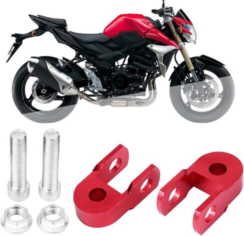 موسع الصدمة الخلفية ، Aramox 2PCS Riser Riser Universal Motorcycle Dister High Damping Shiceen Pad Pad Chassis Riser مع مسامير حمراء in Kuwait