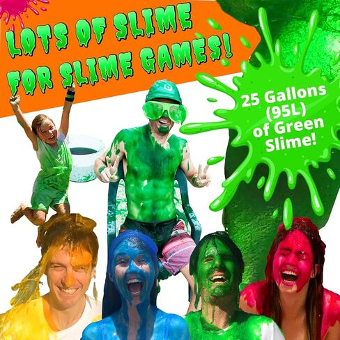 PARTY GOAT Instant Green Slime Powder, Bulk 25 Gallon Kit, Just Add Water in Saudi Arabia