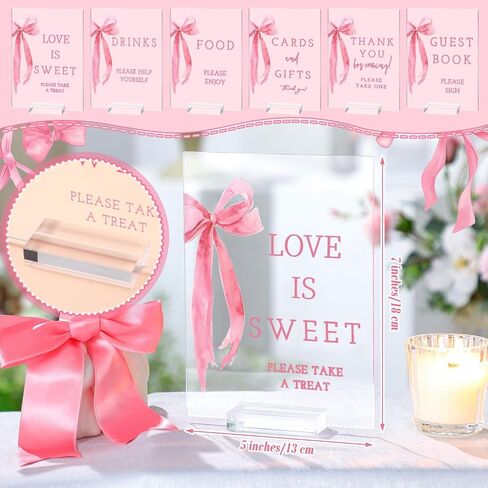6 Pcs Wildflowers Baby in Bloom Baby Shower Table Decorations Take One Sign Thank You Acrylic Sign Centerpieces with Stand 5 x 7" Wedding Birthday Party Decorations for Guests Gifts in Saudi Arabia
