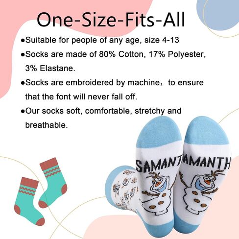 LEVLO Snowman Olaf Socks Olaf Fans Gift Samantha Olaf Socks Olaf Merchandise in Saudi Arabia