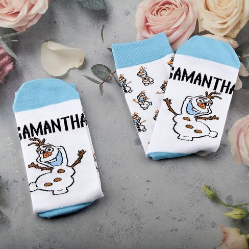 LEVLO Snowman Olaf Socks Olaf Fans Gift Samantha Olaf Socks Olaf Merchandise in Saudi Arabia