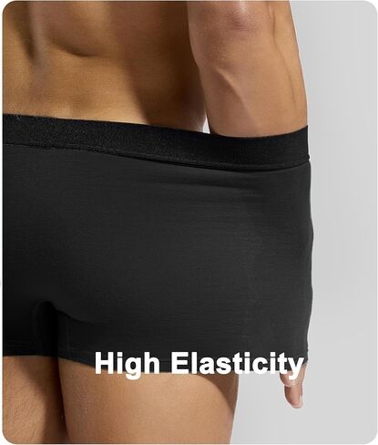 KEECOW Men's Underwear, Boxer Briefs, Soft Breathable Moisture Wicking Cotton, Black, 12 Pack in Saudi Arabia