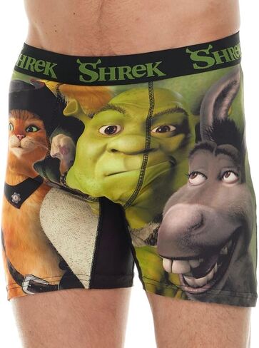 Shrek Men's Boxer Briefs - No Fly, Anti-Chafing Stitching, Comfort Shaped/Cotton Lined Crotch in Saudi Arabia