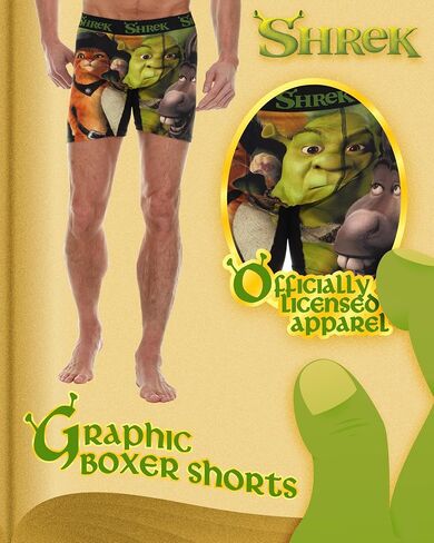 Shrek Men's Boxer Briefs - No Fly, Anti-Chafing Stitching, Comfort Shaped/Cotton Lined Crotch in Saudi Arabia