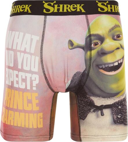 ملخصات الملاكمة للرجال Shrek - لا ذبابة ، خياطة مضادة للتسجيل ، وتصطف على شكل الراحة/القطن. in Saudi Arabia