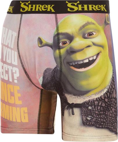 ملخصات الملاكمة للرجال Shrek - لا ذبابة ، خياطة مضادة للتسجيل ، وتصطف على شكل الراحة/القطن. in Saudi Arabia